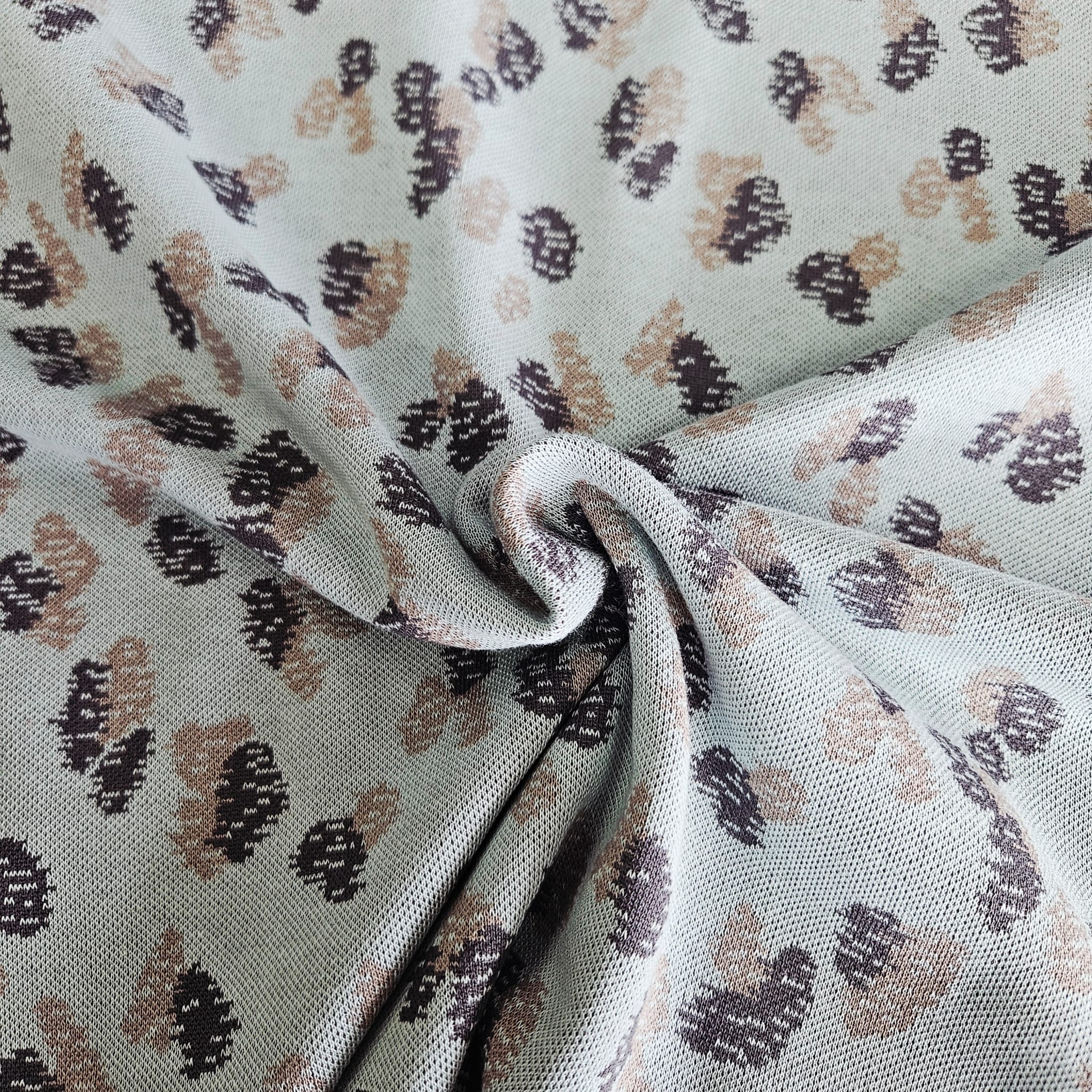 Stof Jacquard Knit Grey 16-172 Meter