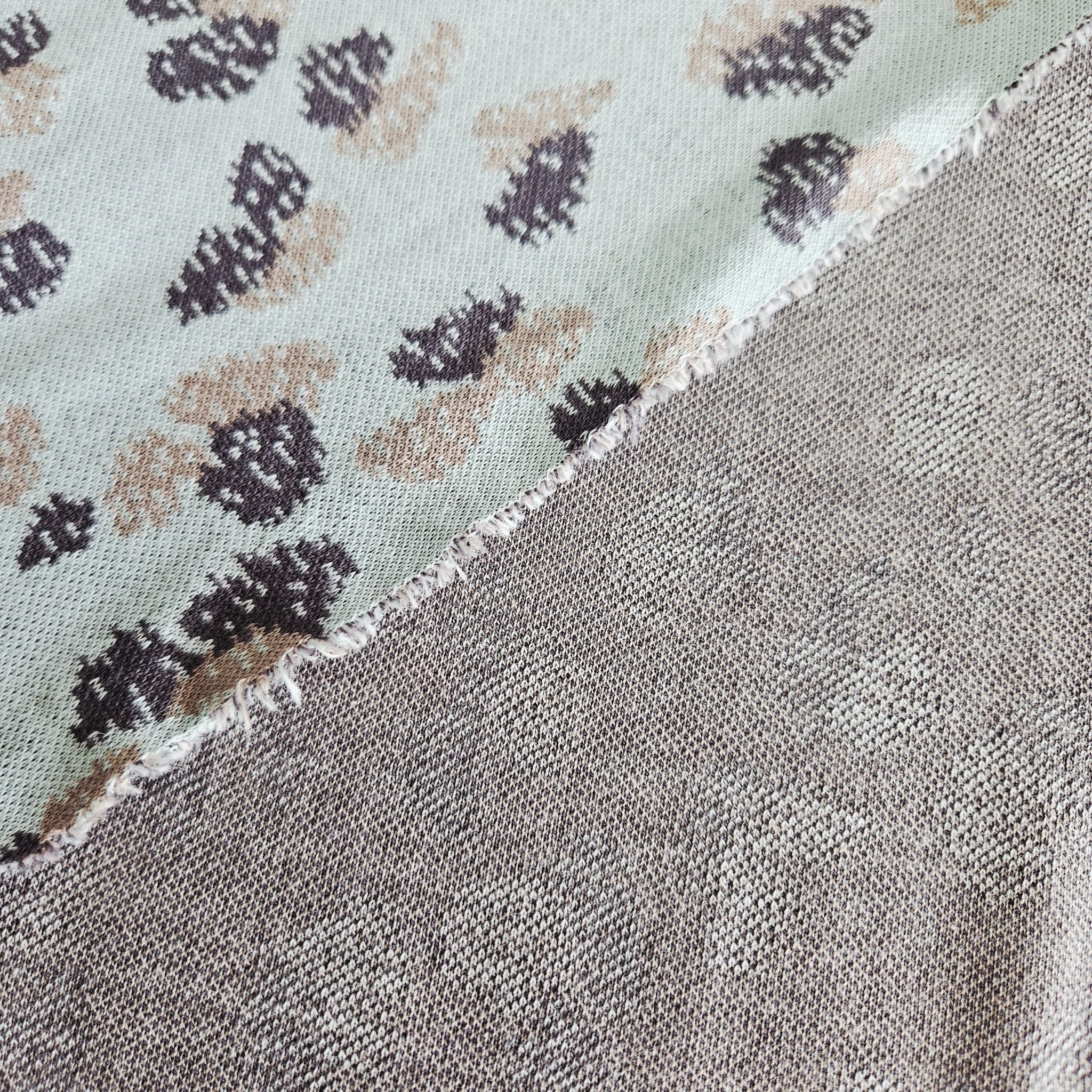 Stof Jacquard Knit Grey 16-172 Meter