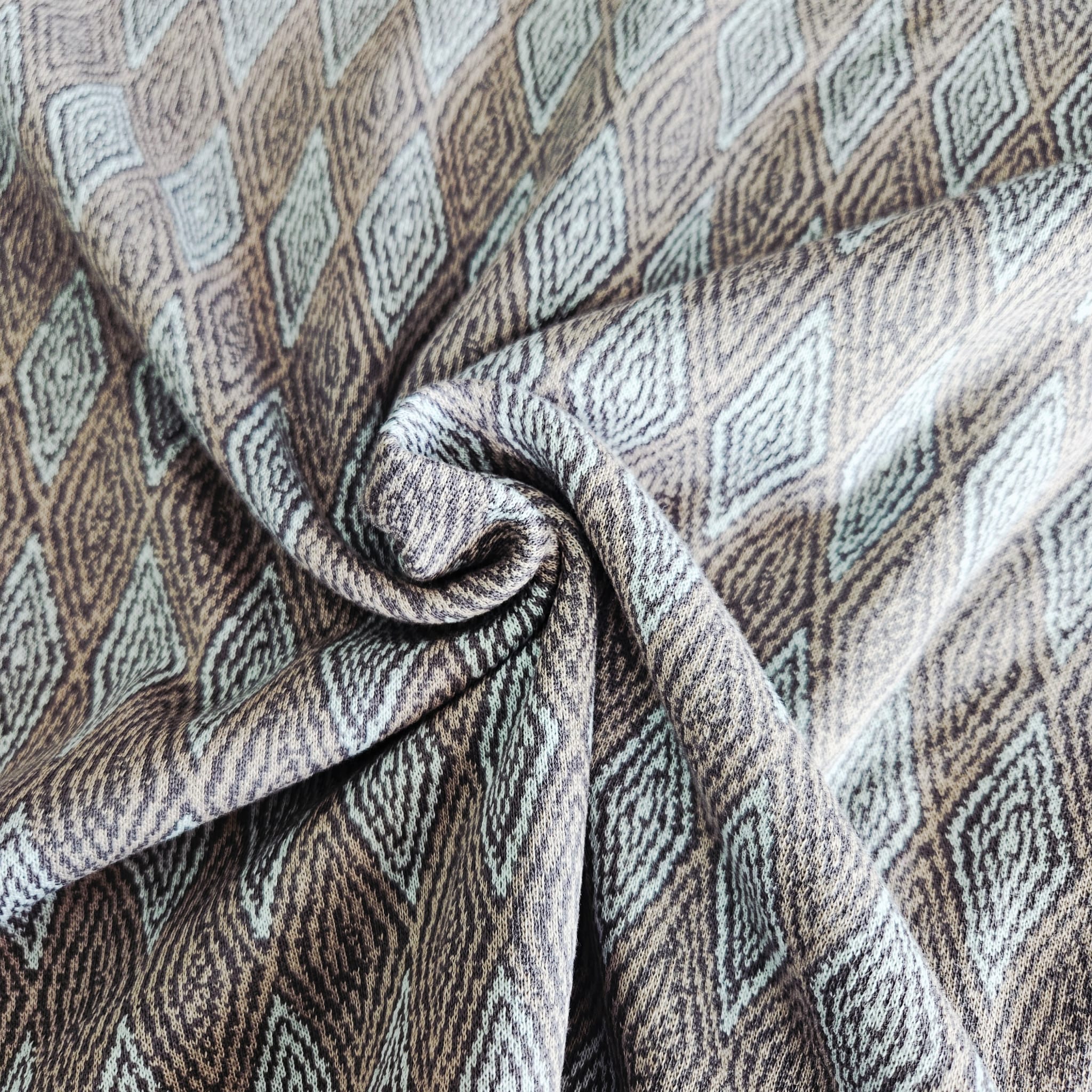 Stof Jacquard Knit Grey 16-176 Meter