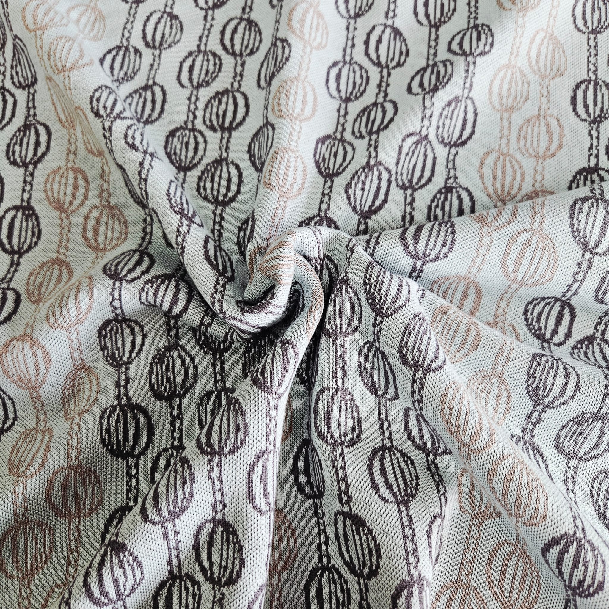 Stof Jacquard Knit Grey 16-174 Meter