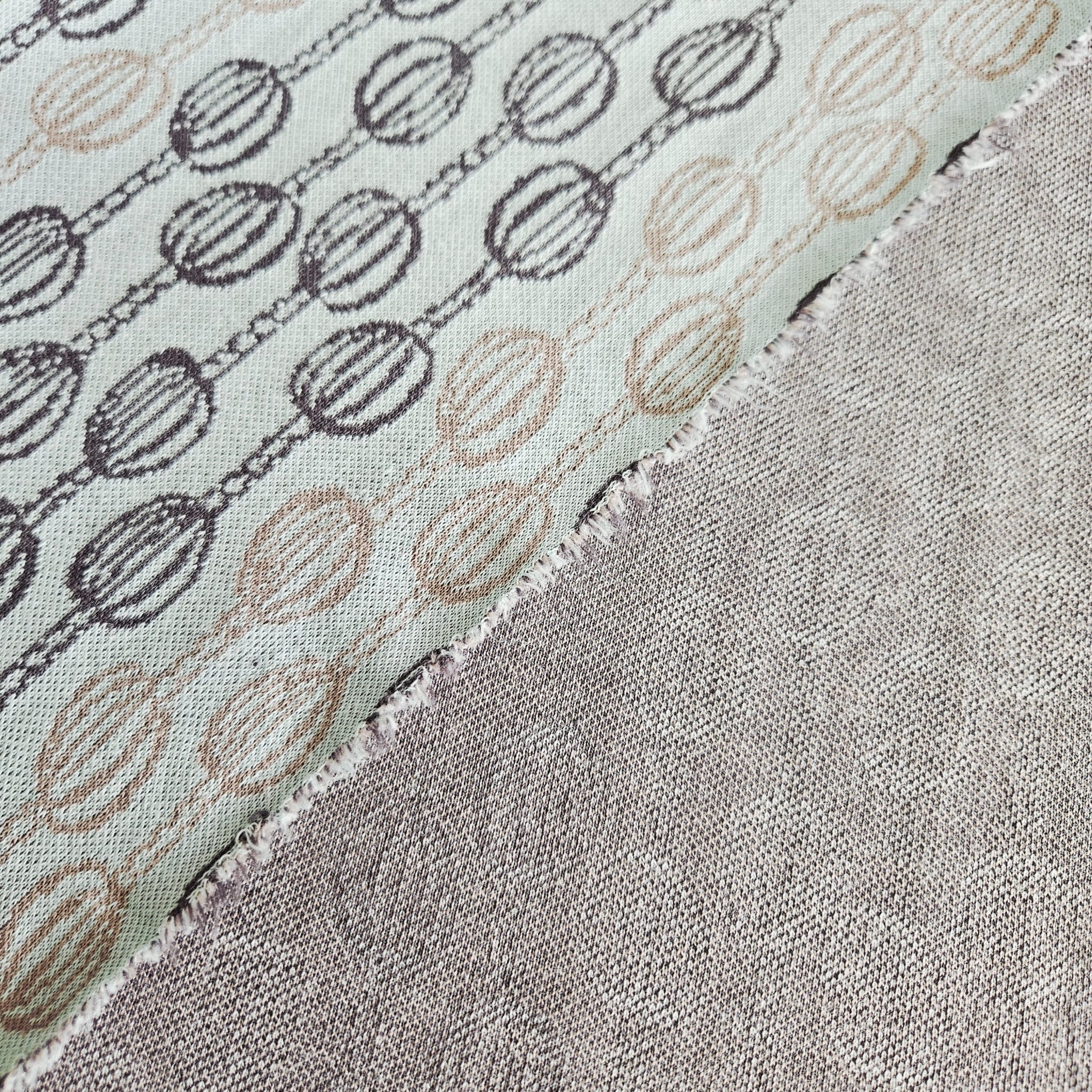 Stof Jacquard Knit Grey 16-174 Meter