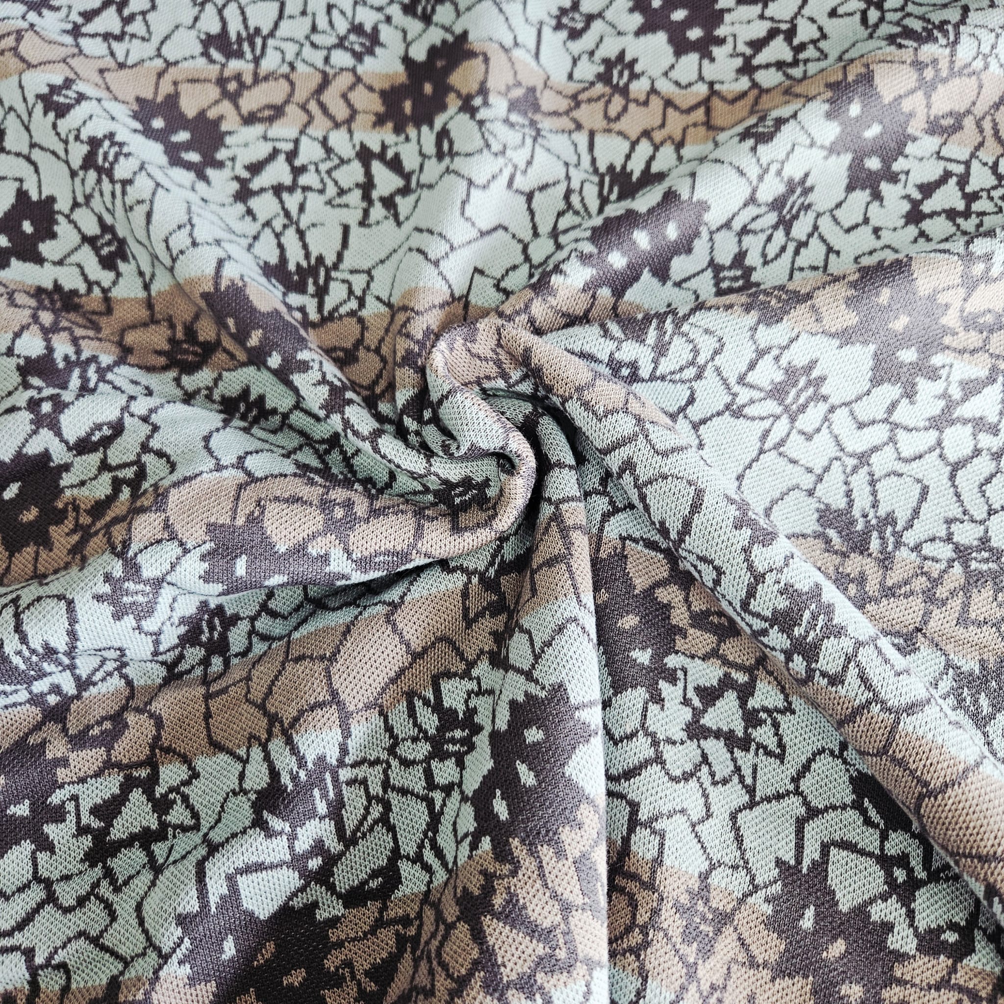 Stof Jacquard Knit Grey 16-178 Meter