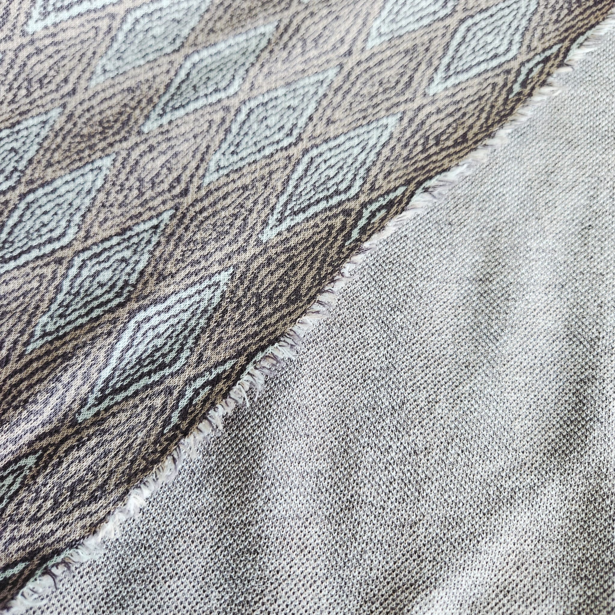 Stof Jacquard Knit Grey 16-176 Meter
