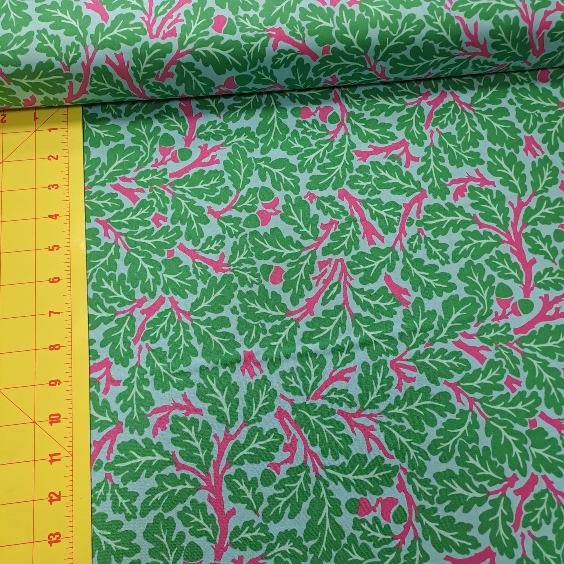 Kaffe Fassett and Morris and Co - Oak Turquoise PWKW003  - 100% Cotton Fabric by Free Spirit