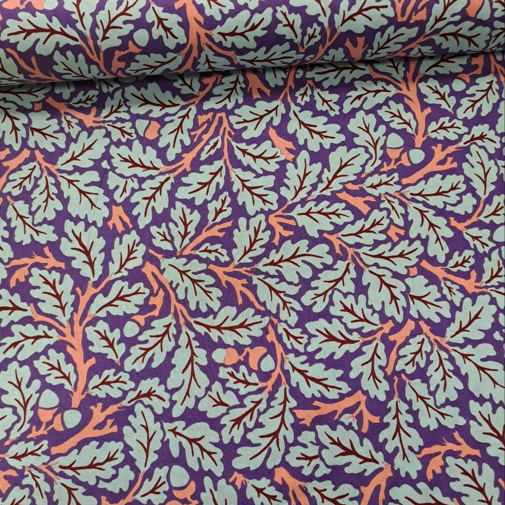 Kaffe Fassett and Morris and Co - Oak Purple PWKW003 - 100% Cotton Fabric by Free Spirit
