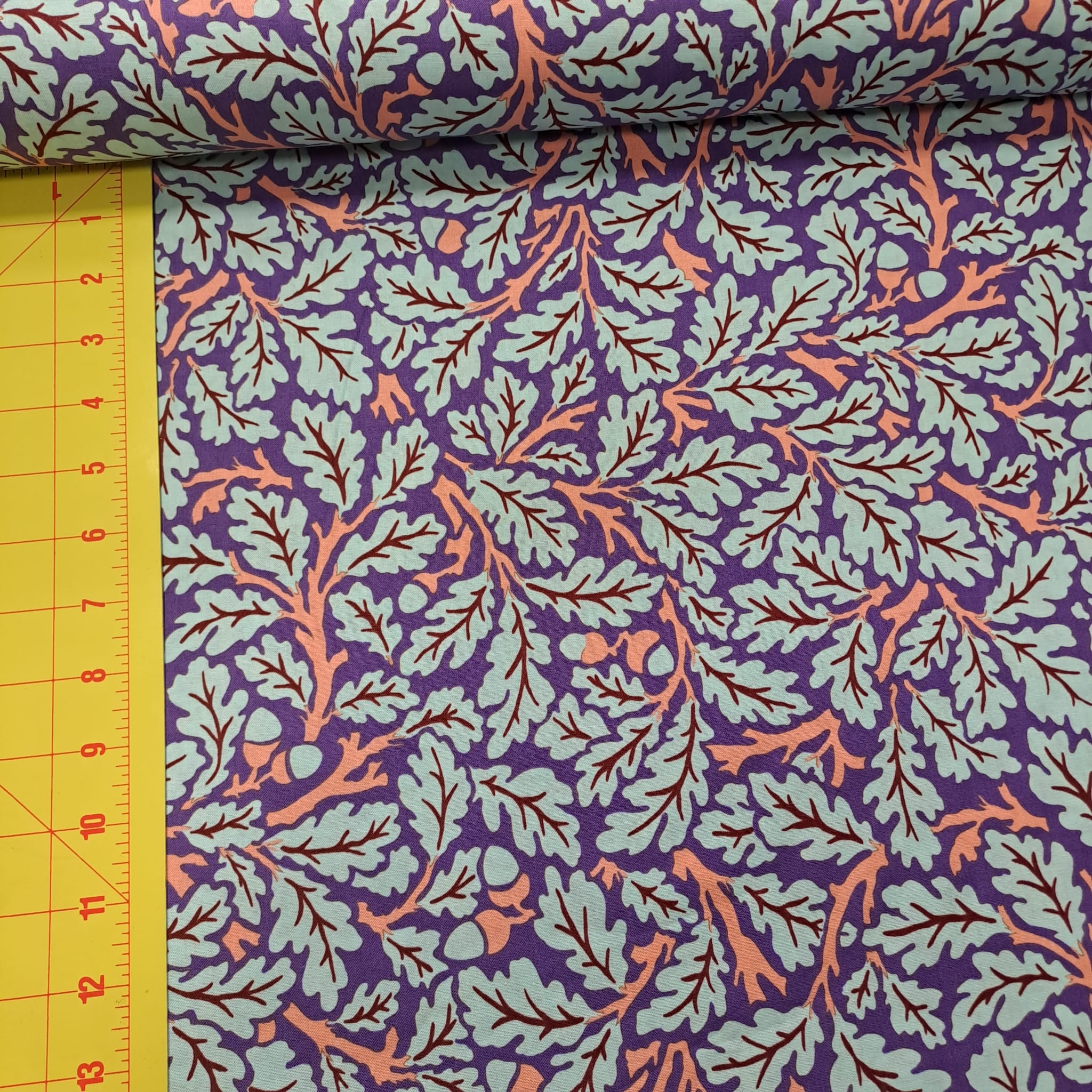 Kaffe Fassett and Morris and Co - Oak Purple PWKW003 - 100% Cotton Fabric by Free Spirit