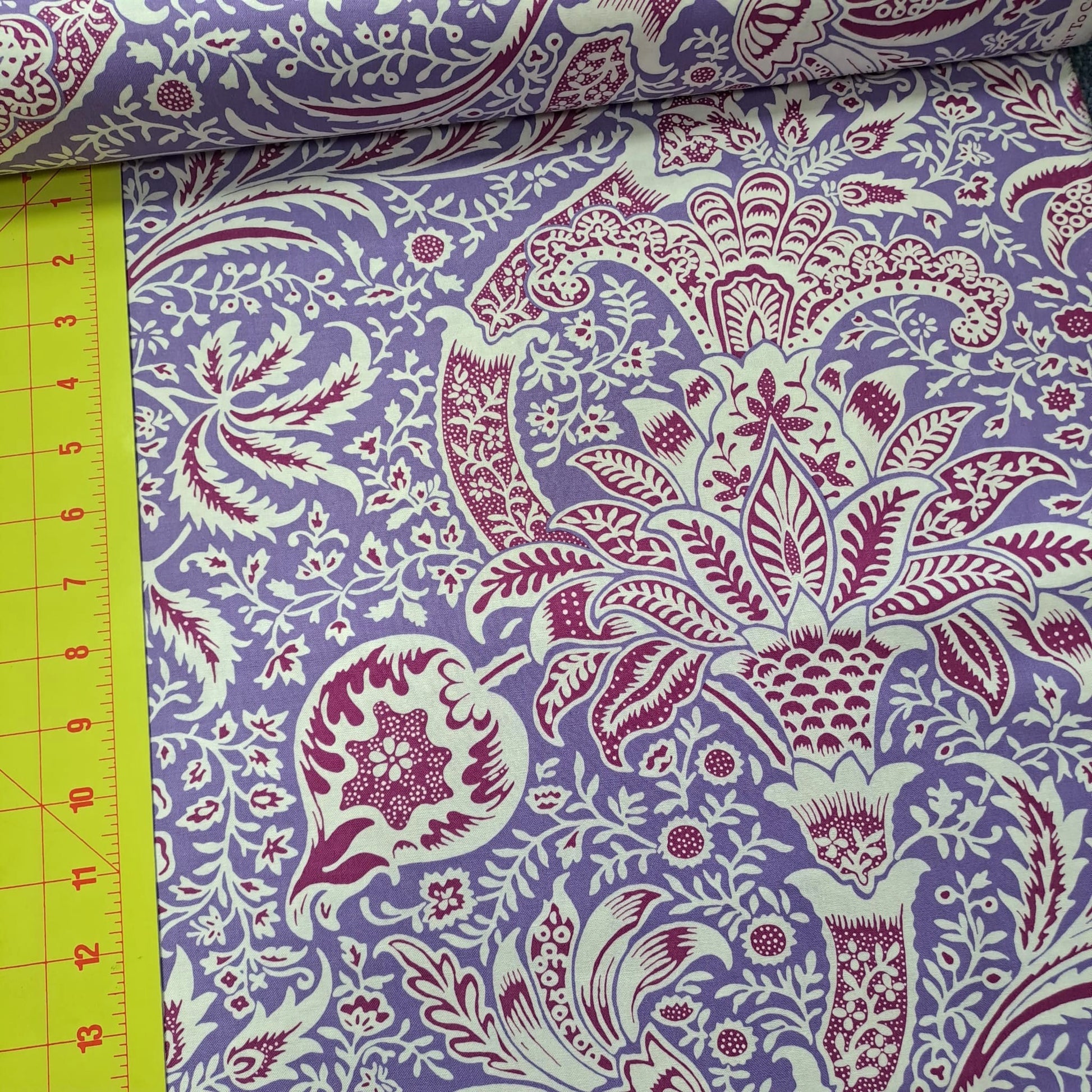 Kaffe Fassett and Morris and Co - Indian Lavender PWKW005 - 100% Cotton Fabric by Free Spirit