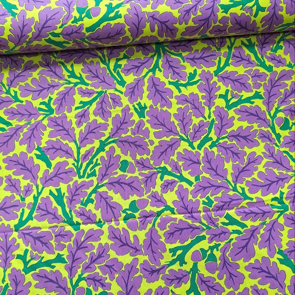 Kaffe Fassett and Morris and Co - Oak Violet PWKW003  - 100% Cotton Fabric by Free Spirit