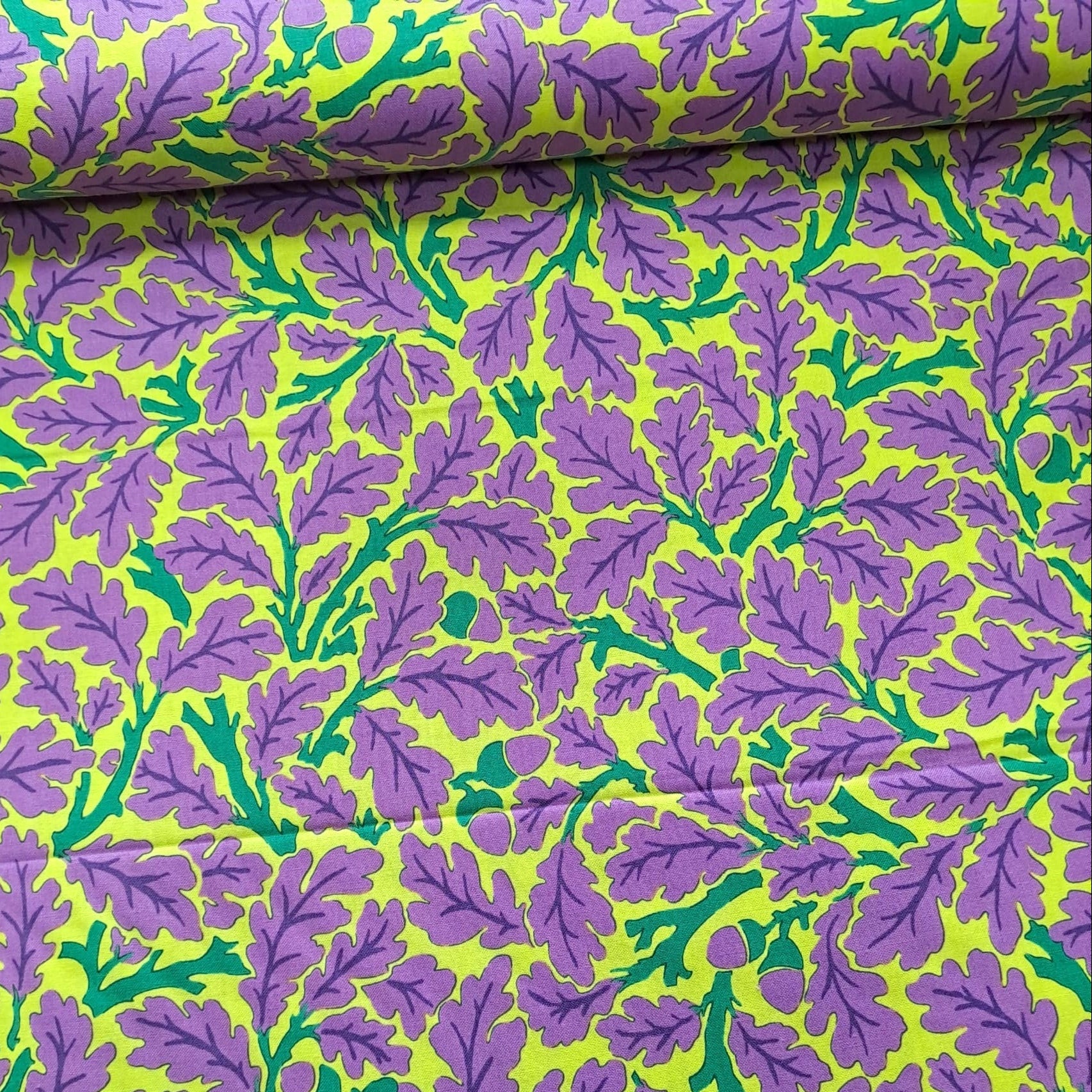 Kaffe Fassett and Morris and Co - Oak Violet PWKW003  - 100% Cotton Fabric by Free Spirit