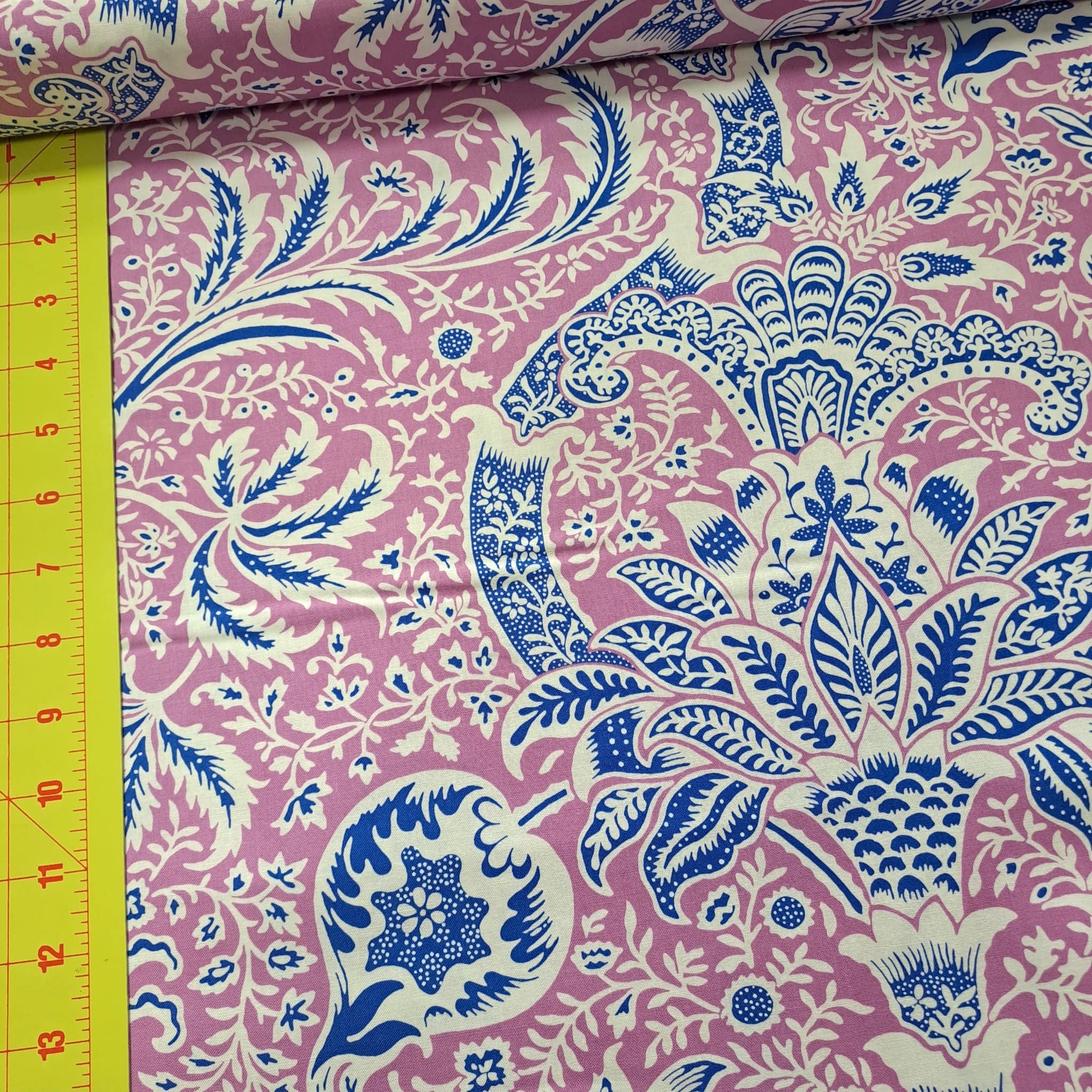 Kaffe Fassett and Morris and Co - Indian Pink PWKW005 - 100% Cotton Fabric by Free Spirit