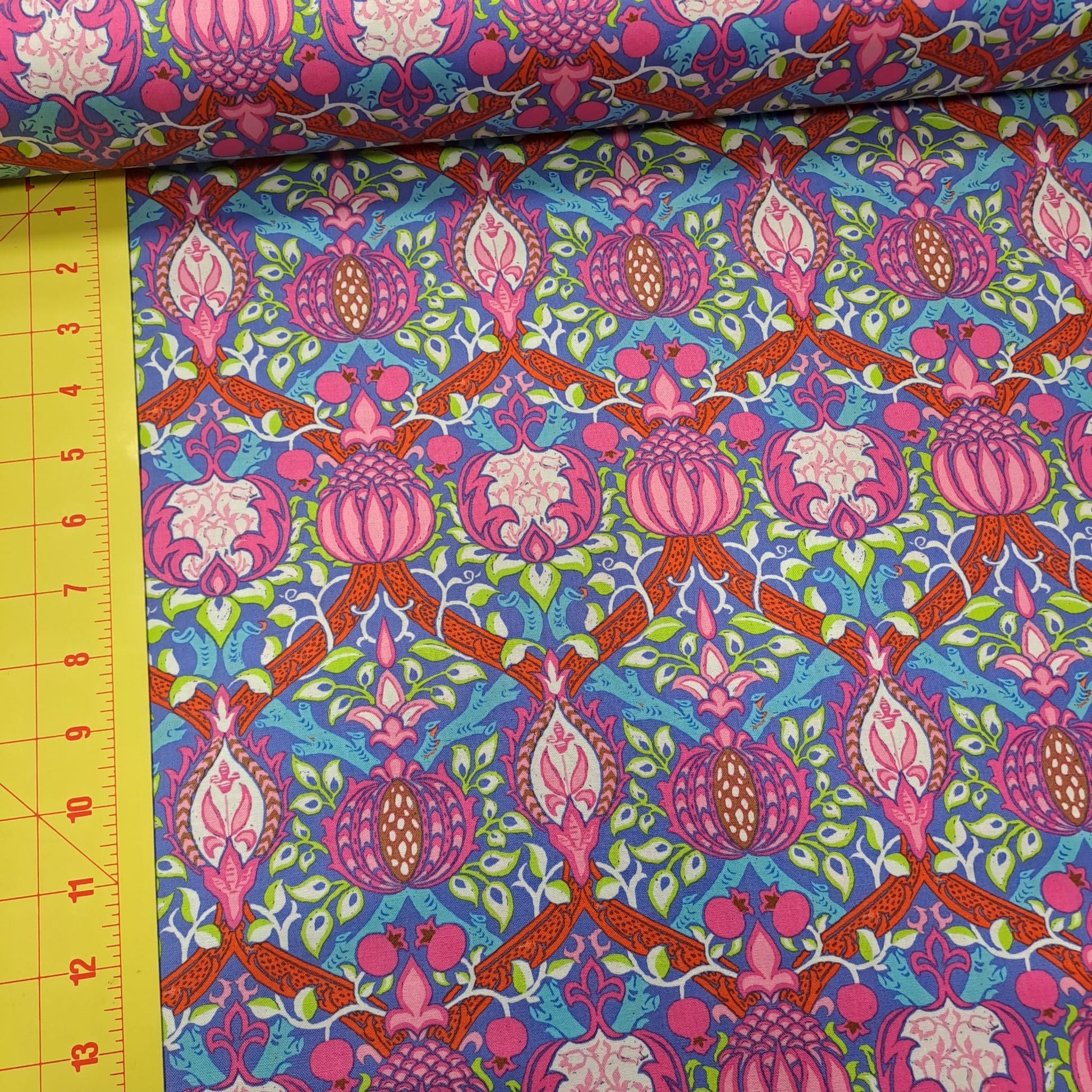 Kaffe Fassett and Morris and Co - Granada Purple PWKW008 - 100% Cotton Fabric by Free Spirit