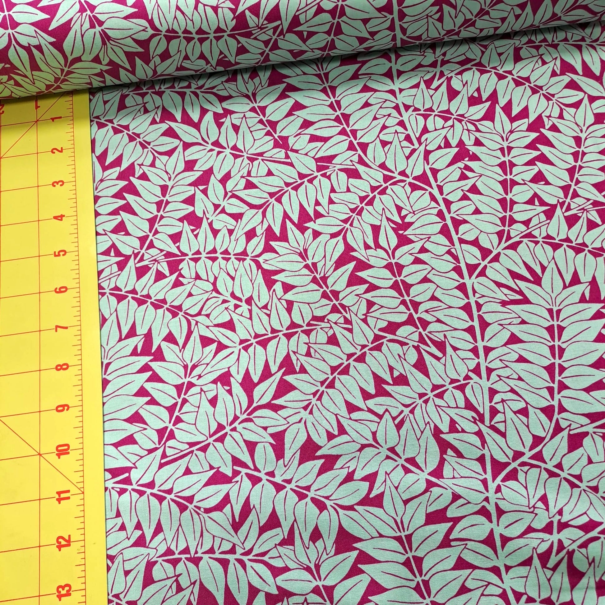 Kaffe Fassett and Morris and Co - Branches Magenta PWKW009 - 100% Cotton Fabric by Free Spirit