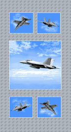 Studio E - Air Show Planes Fighter Jets Quilt Fabric Panel