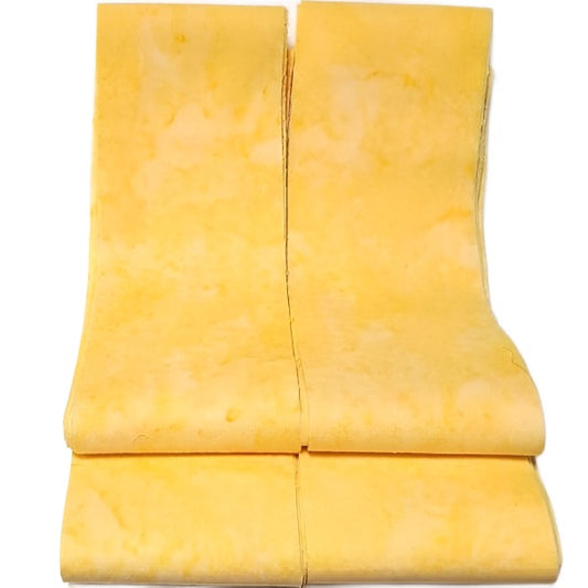 2.5" Border Bindings - Four 2.5" x 108" Strips - Batik Marble Lemon Yellow