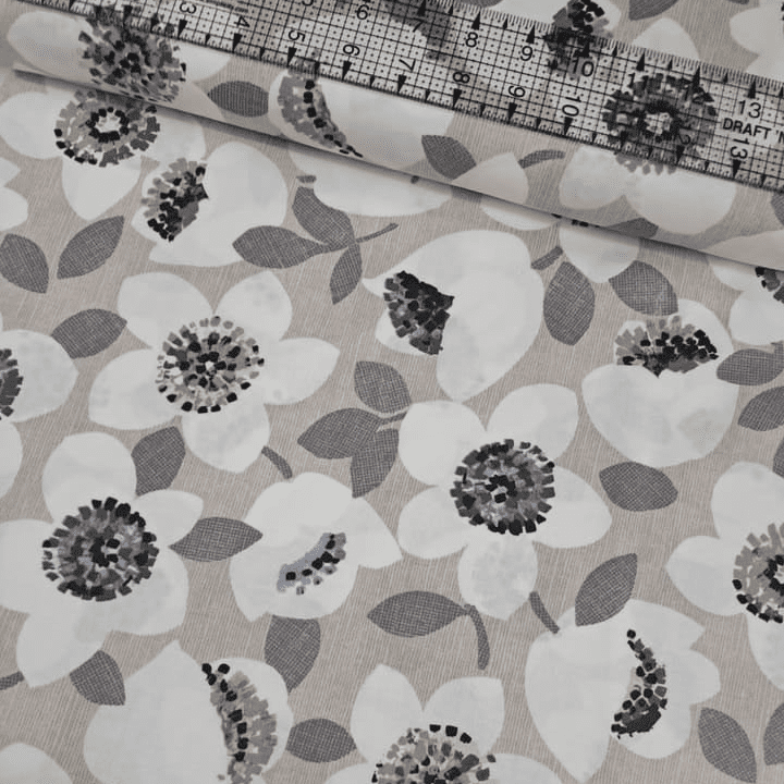 Benartex - Cachet Floral Neutral 100% Cotton Fabric - Crafts and Quilts