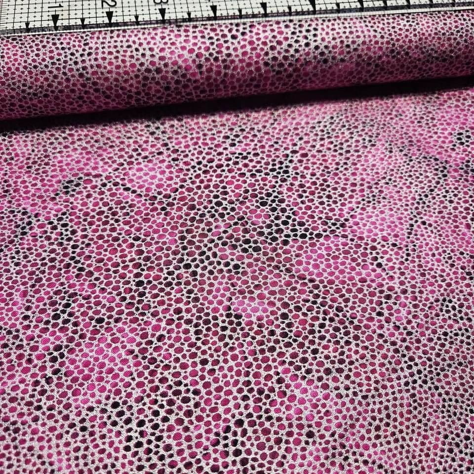 Benartex - Metallica Marble Magenta 100% Cotton Fabric - Crafts and Quilts