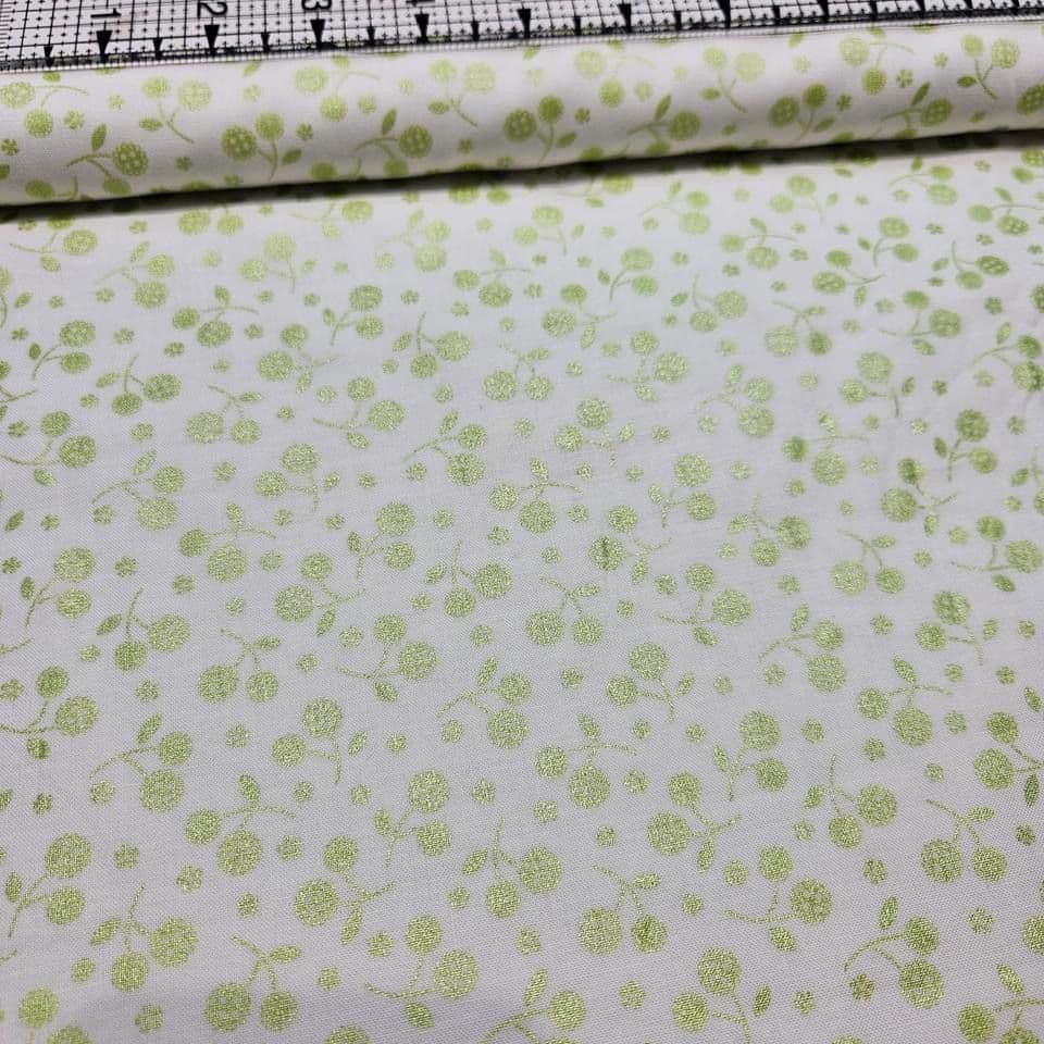 Benartex - Sweet Things Pearl Green Daisy 12167 100% Cotton Fabric - Crafts and Quilts