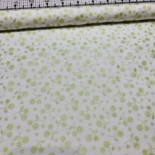 Benartex - Sweet Things Pearl Green Daisy 12167 100% Cotton Fabric - Crafts and Quilts