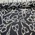 Blank Quilting - Scissors on Black 7232 100% Cotton Fabric - Crafts and Quilts