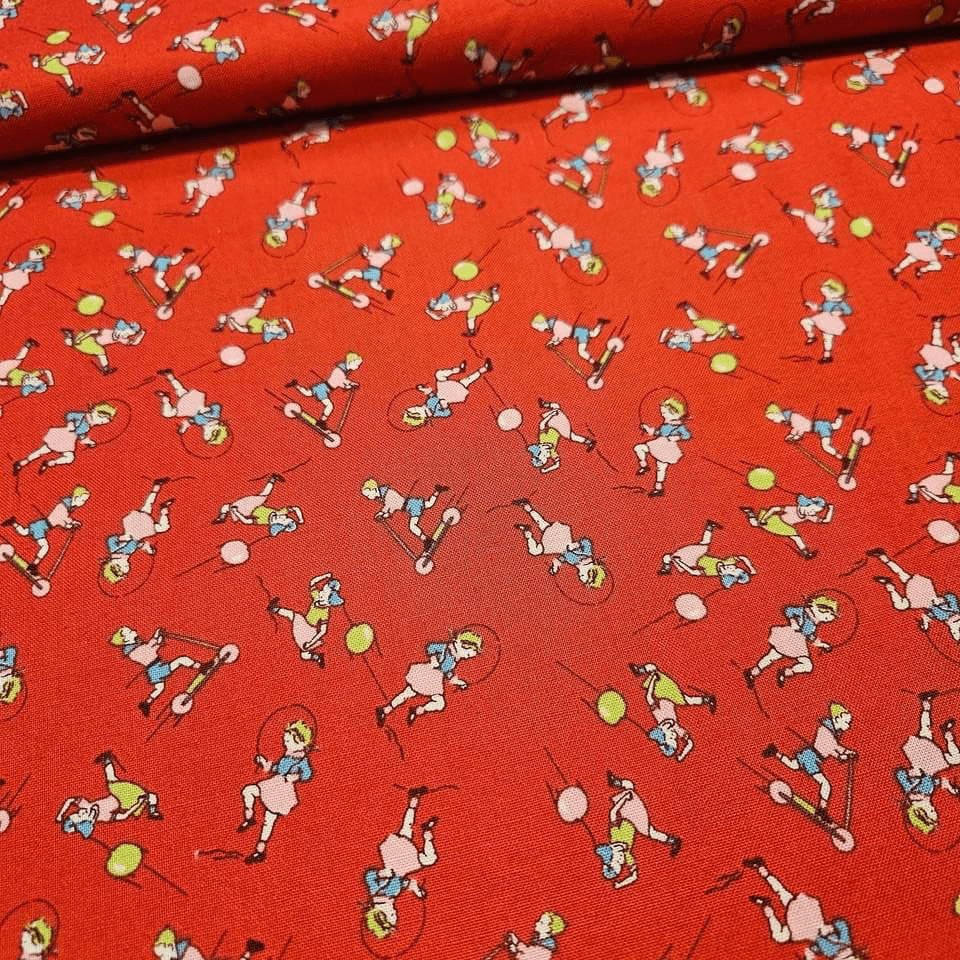 Blue Hill Fabrics - Toy Box II Retro Girl 100% Cotton Fabric