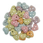 Buttons Galore - Hearts Pastel