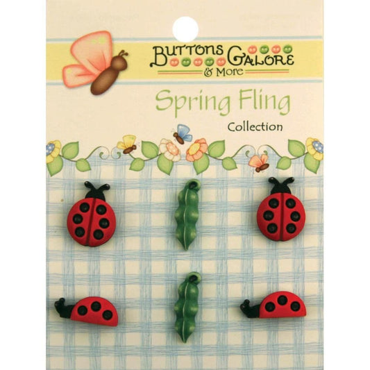 Buttons Galore - Spring Fling Ladybirds