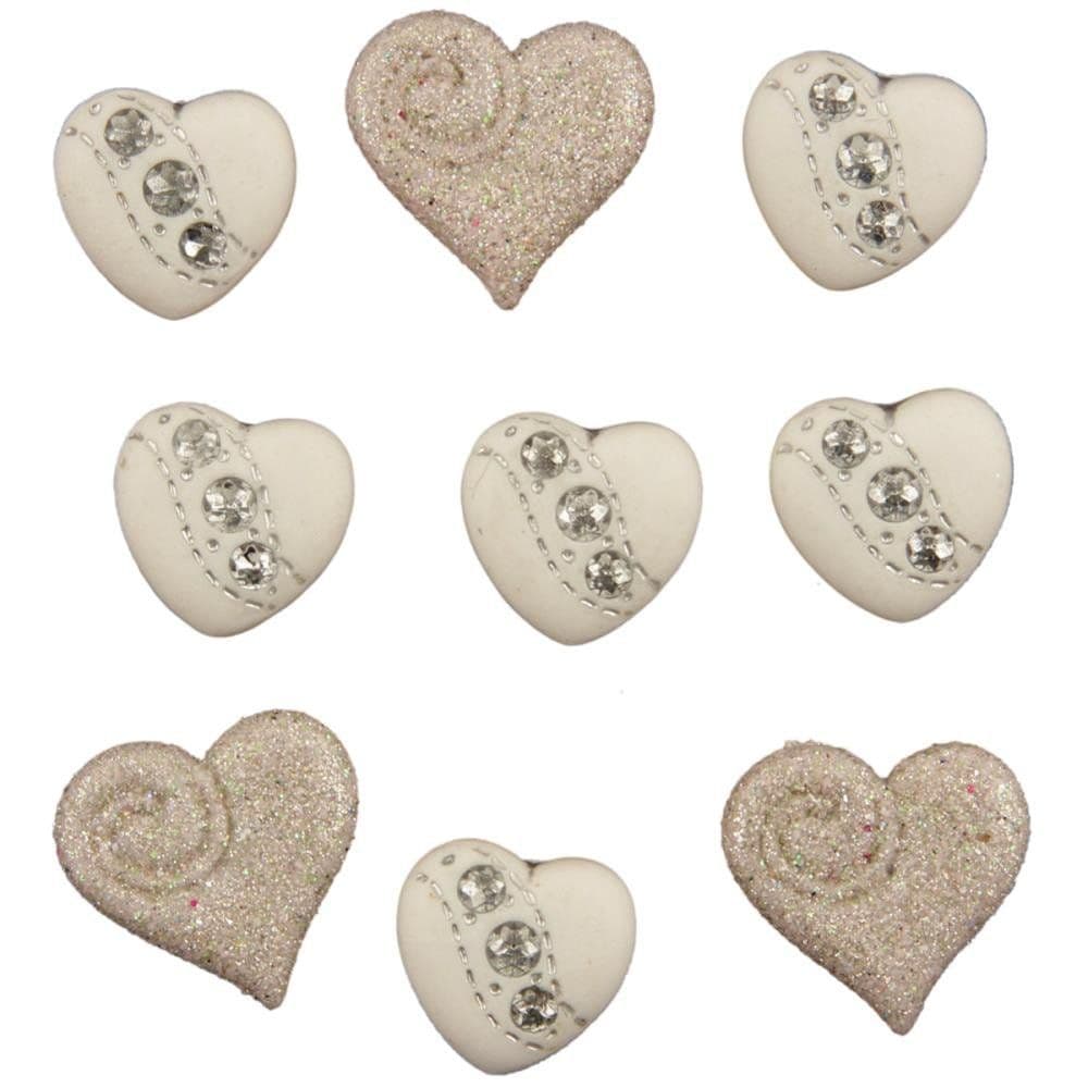Buttons Galore - Wedding I Do Hearts
