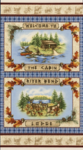 Benartex - Saranac Lake Cabin Quilt Fabric Panel