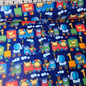 Camelot Cottons - Animal Train Blue 61179902B Brushed Cotton - Crafts and Quilts