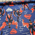 Camelot Cottons - DC Justice League Batman vs Superman Blue 23420104 100% Cotton Fabric - Crafts and Quilts
