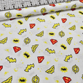 Camelot Cottons - DC Justice League Hero Logos White 23421302 100% Cotton Fabric - Crafts and Quilts