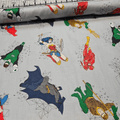 Camelot Cottons - DC Justice League Superheroes Action Grey 23421202 100% Cotton Fabric