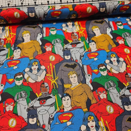 Camelot Cottons - DC Justice League Superheroes Assemble 23421206 100% Cotton Fabric