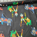 Camelot Cottons - DC Justice League Superheroes Pose Black 23421205 100% Cotton Fabric - Crafts and Quilts