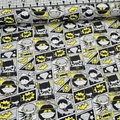 Camelot Cottons - DC Justice League Tiny Superheroes Comic Black Kawaii 23421303 100% Cotton Fabric - Crafts and Quilts