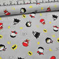 Camelot Cottons - DC Justice League Tiny Superheroes Grey Kawaii 23421301 100% Cotton Fabric