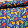 Camelot Cottons - Dinosaurs Blue 61179901B Brushed Flannel 100% Cotton Fabric - Crafts and Quilts