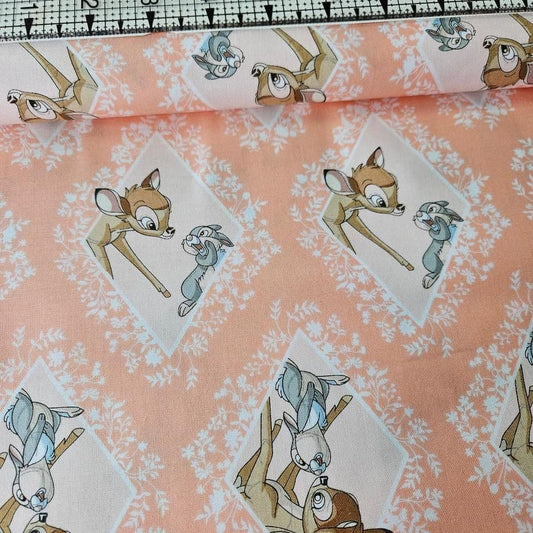 Camelot Cottons - Disney Bambi Diamonds Pink 85040102 100% Cotton Fabric
