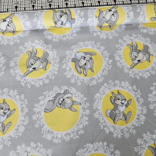 Camelot Cottons - Bambi Thumper Grey 85040103 100% Cotton Fabric