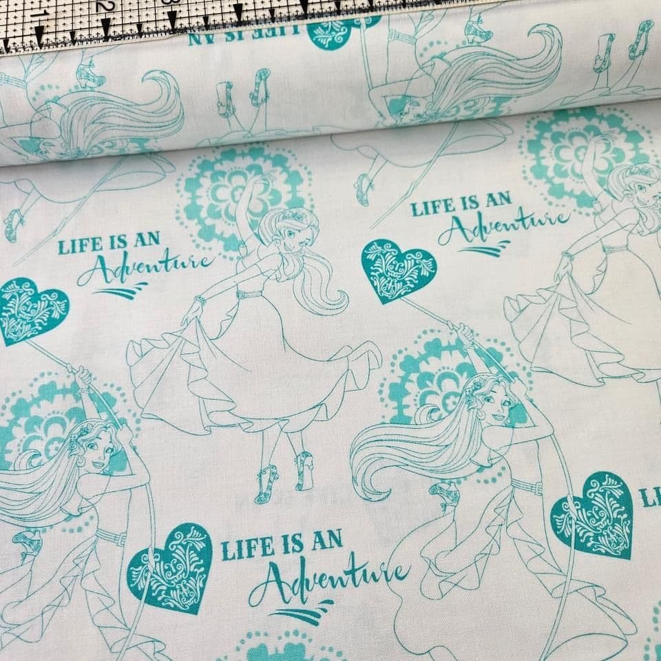 Camelot Cottons - Disney Elena of Avalor Adventure White 85440105 100% Cotton Fabric
