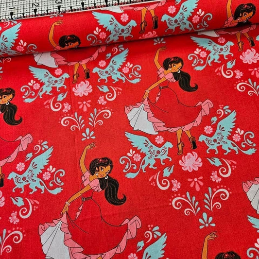 Camelot Cottons - Disney Elena of Avalor Dance Red 85440102 100% Cotton Fabric