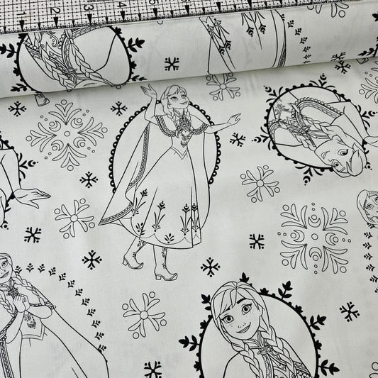 Camelot Cottons - Disney Frozen Anna Colour In 85190203 100% Cotton Fabric