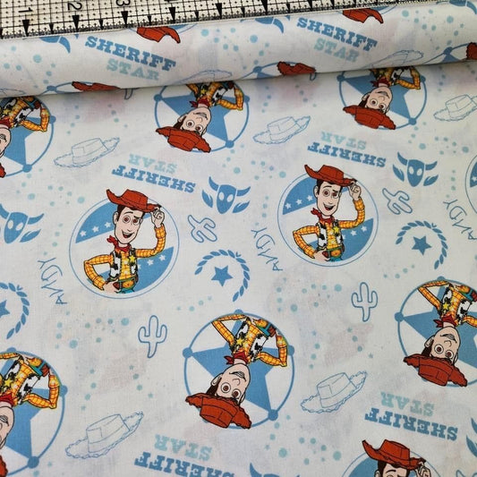 Camelot Cottons - Disney Toy Story Woody White 85410103 100% Cotton Fabric