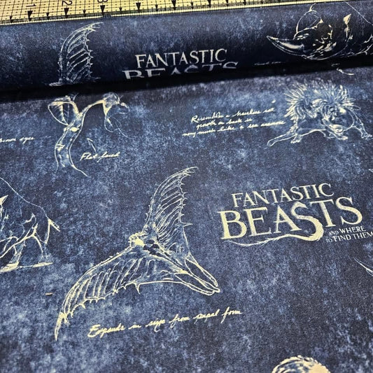 Camelot Cottons - Fantastic Beasts and Where to Find Them 23900103 100% Cotton Fabric