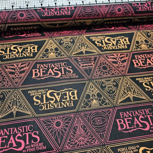 Camelot Cottons - Fantastic Beasts and Where to Find Them 23900105 100% Cotton Fabric