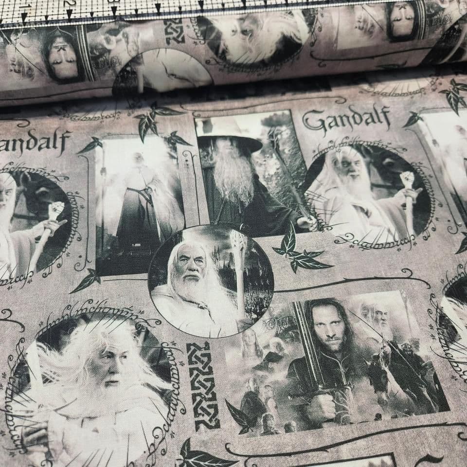 Camelot Cottons - Lord of the Rings Middle Earth Gandalf 23220104J 100% Cotton Fabric