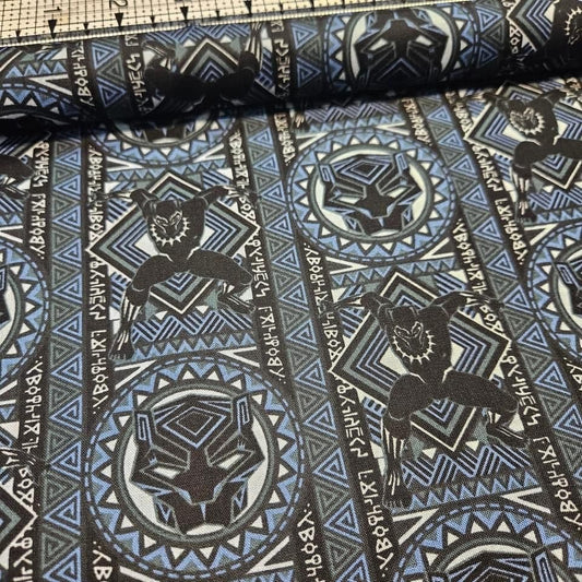 Camelot Cottons - Marvel Black Panther Blue 13020446 100% Cotton Fabric