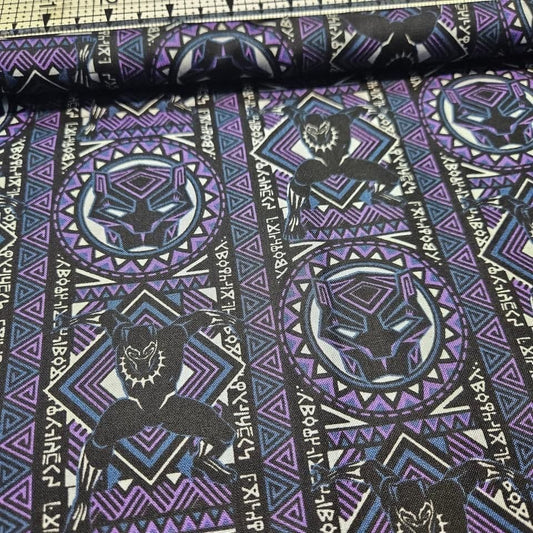 Camelot Cottons - Marvel Black Panther Purple 13020446 100% Cotton Fabric