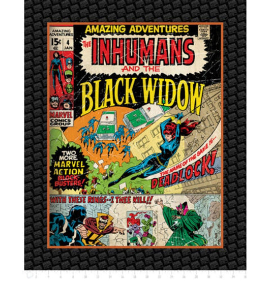 Camelot Cottons - Marvel Black Widow Quilt Panel 13020311JP - Crafts and Quilts