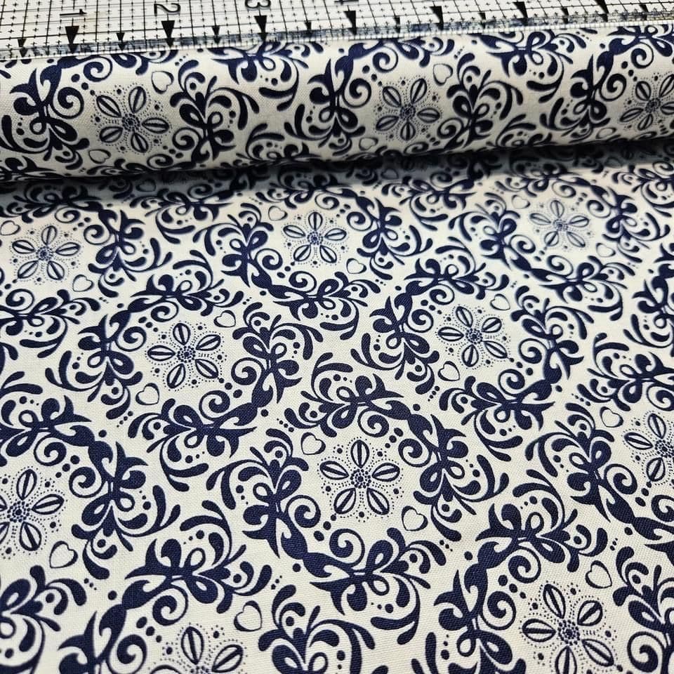 Camelot Cottons - Mint to Be Blue 2140606 100% Cotton Fabric